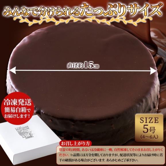 濃厚 ザッハトルテ ケーキ チョコレートケーキ　冷凍便A02