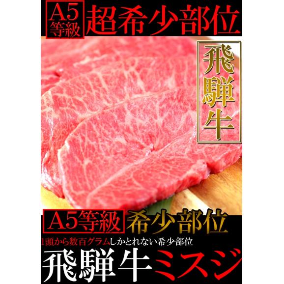 飛騨牛A５等級幻のミスジステーキ100g×5枚/ステーキ/送料無料/冷蔵01