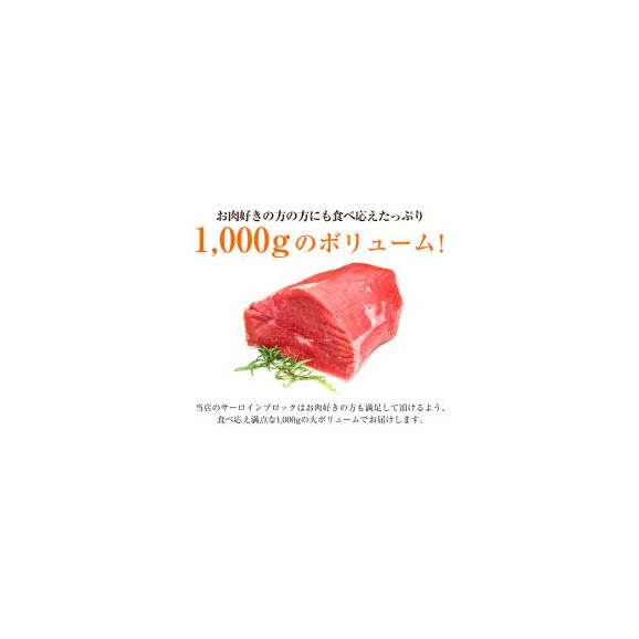 熟成牛 サーロイン ブロック 1000ｇ /送料無料/冷凍A03