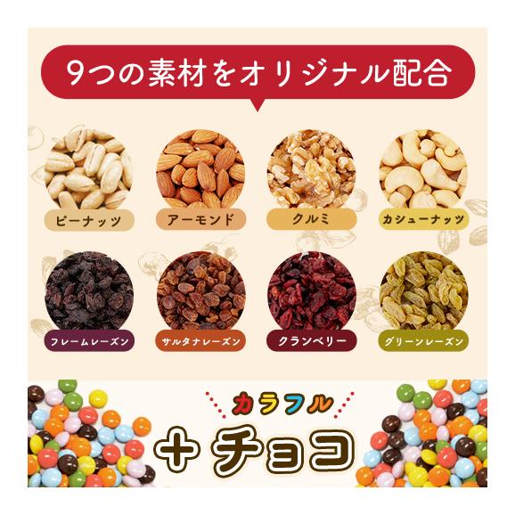 ナッツ＆フルーツ＋カラフルチョコ→ナッツフル！お試し 300g(150g×2袋)送料無料/ネコポス05