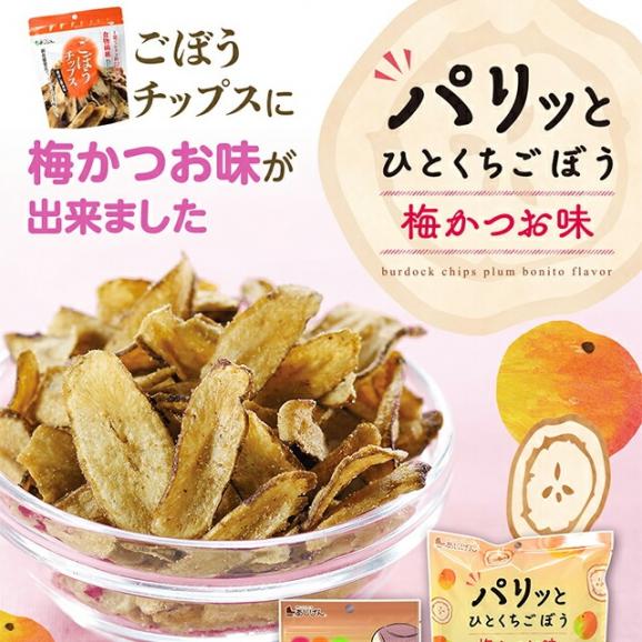 おつまみ パリッとひとくちごぼう 梅かつお味  75g(25g×3袋) 食物繊維 素材菓子 スナック ポイント消化 お菓子 駄菓子 野菜 根菜 ゴボウ 牛蒡 やさい おつまみ 家飲み メール便 02