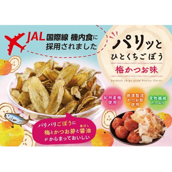 おつまみ パリッとひとくちごぼう 梅かつお味  75g(25g×3袋) 食物繊維 素材菓子 スナック ポイント消化 お菓子 駄菓子 野菜 根菜 ゴボウ 牛蒡 やさい おつまみ 家飲み メール便 04
