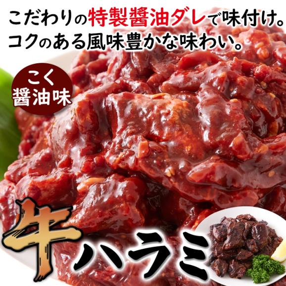 大容量 牛ハラミ こく醤油味1kg コクのある風味豊かなタレ漬け はらみ ハラミ 牛肉 冷凍A03