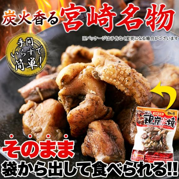 日向屋 鶏炭火焼 100g 3袋セット 日向屋オリジナル塩胡椒 にんにく ローストオニオン で味付け炭火焼 メール便02