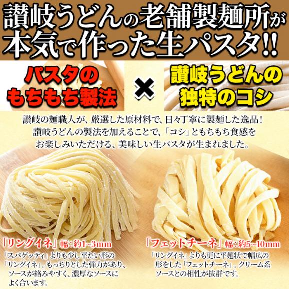 生パスタ 8食セット720g( フェットチーネ 180g×2袋・ リングイネ 180g×2袋) メール便05