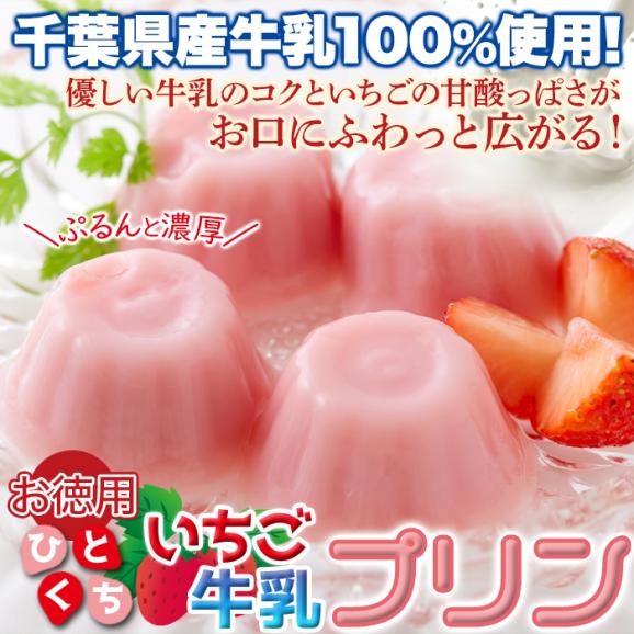 賞味期限2026年6月10日の為超特価！！濃厚ミルクにいちごの酸味 ひとくちいちご牛乳プリン40個 牛乳 プリン いちご 03