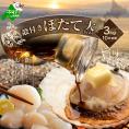 【先行予約】北海道野付産活ホタテ 3kg