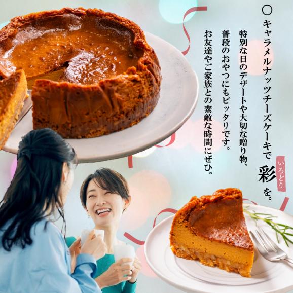 北海道 別海町 産 クリームチーズ 使用 キャラメルナッツ チーズケーキ 1ホール【KC0000001】05
