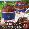 贅沢素材・ジェラート 別海町ミルクのショコラミルク　8個セット 【EK0000008】