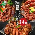 味付け ハラミ 食べ比べ 3種 2.4kg（400g×6パック） 【NS0000032】