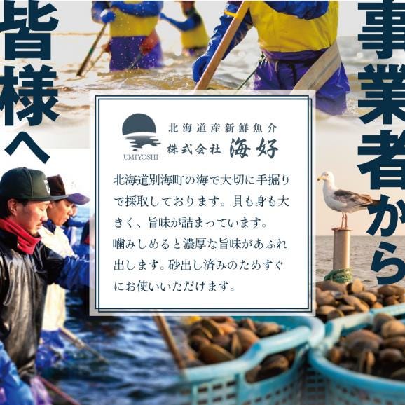 北海道 野付産 天然 冷凍あさり  4kg (500g×8)【UY0000021】04