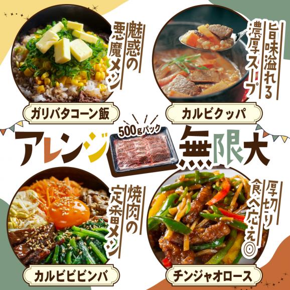 別海牛 焼肉用 厚切りカルビ 500g【KK000LA01】04