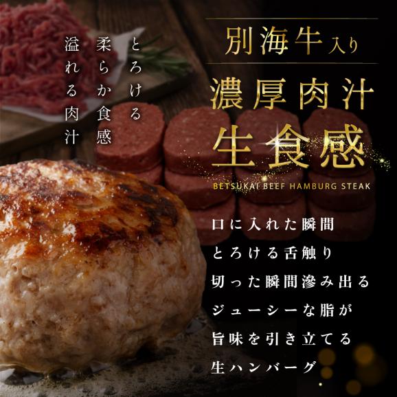 【12か月定期便】★KZ 別海牛生ハンバーグ1.8kg(150g×12個)【NSM120003】02