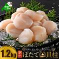 訳あり 北海道産冷凍ホタテ1.2kg（18～28粒前後×3箱）【MT0003TR0】