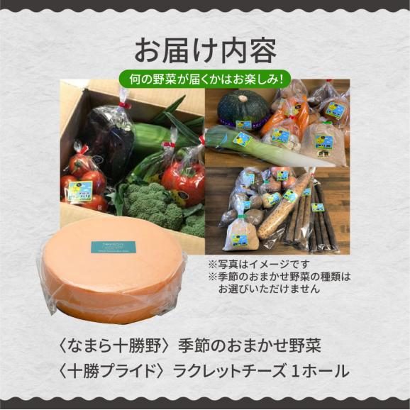 【ふるさと納税】北海道十勝芽室町 なまら十勝野 季節のおまかせ野菜 ラクレットチーズ1ホール3,700g以上 セット　me000-006c05