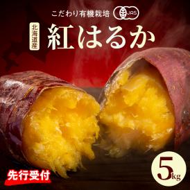 【先行予約】【2025年11月下旬より配送】北海道十勝芽室町産 有機JAS認証 鈴鹿農園さつまいも 紅はるか 5kg（土付き）me049-001c-25