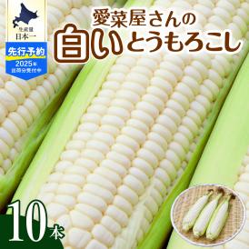 【ふるさと納税】【先行予約】【2025年産】北海道十勝芽室町 とうもろこし 10本 ホワイト種 me002-005c-25