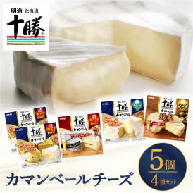 【ふるさと納税】明治北海道十勝チーズ カマンベール4種5個セット me003-068c