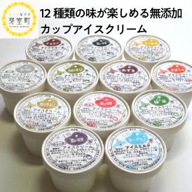 【ふるさと納税】北海道十勝芽室町 12種類の味が楽しめる 安定剤不使用 カップアイスクリーム me008-002c