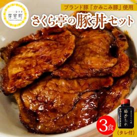 【ふるさと納税】北海道十勝芽室町 十勝名物 豚丼 3食セット タレ付き me042-004c