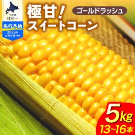 【先行受付】【８月１５日頃〜９月５日頃発送予定】北海道十勝芽室町 ファームミリオンの極甘スイートコーン 5kg me016-011c-25