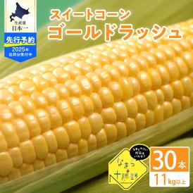 【2025年分先行予約】北海道十勝芽室町 なまら十勝野のスイートコーン ゴールドラッシュ(30本) me001-011c-25