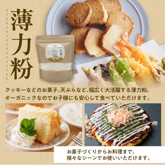 【ふるさと納税】北海道芽室町 北海道産オーガニック薄力粉500g×４セット me059-009c04