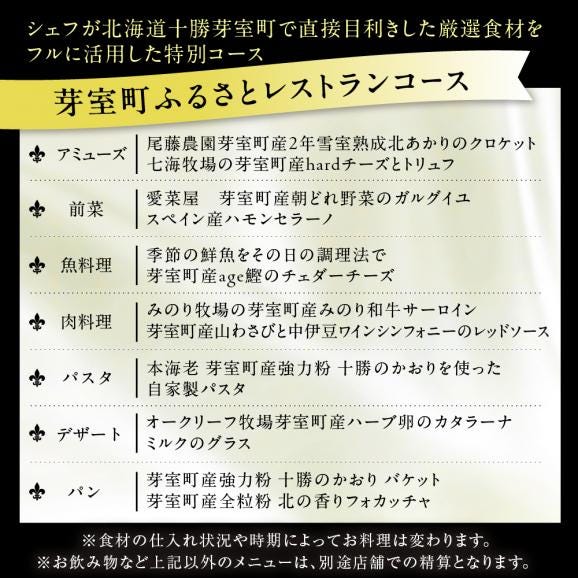 【代々木公園　フレンチ】パティナステラ 伝統&革新スタイ ル「芽室町ふるさとレストランコース」食事券1名様分 me061-048-106