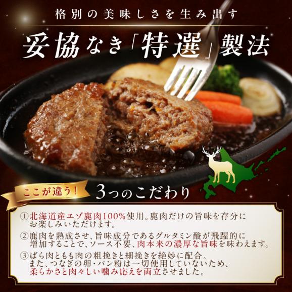 えぞ鹿肉ハンバーグ【6個（1袋2個&times;3袋）】_I018-042303