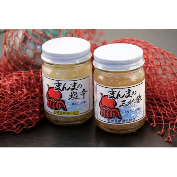 しらぬか産柳だこ(600g)と珍味(まんまの三杯酢・まんまの塩辛)の計3種セット_I017-046903