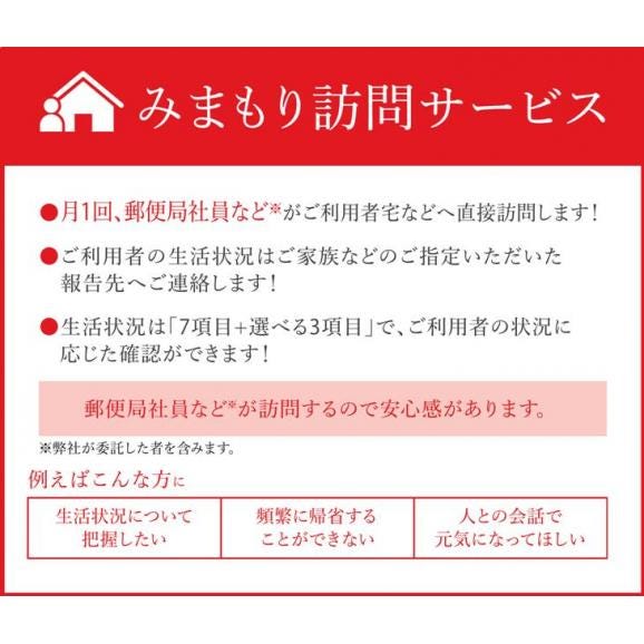 日本郵便　郵便局のみまもりサービス「みまもり訪問サービス」【12ヶ月】_I116-025402