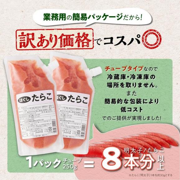 キャップ付きチューブタイプ ほぐしたらこ【250g×4 合計1kg】_I007-069302