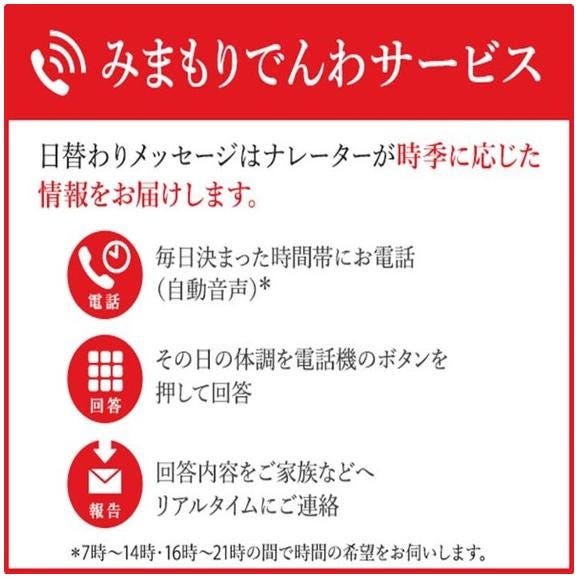 日本郵便　郵便局のみまもりサービス「みまもりでんわサービス」【6ヶ月】_I027-025502