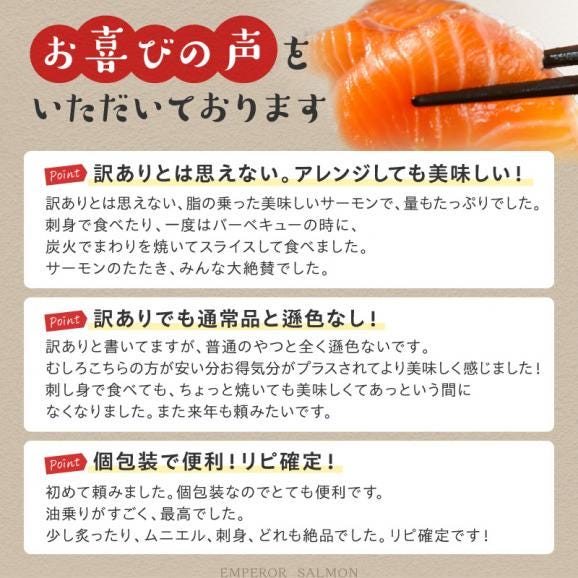 【訳あり】エンペラーサーモン【900g】_T012-101702