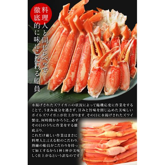 【4～6人前】匠ズワイガニ(ボイル済) ロシア産 船指定 特大 5～6肩 総重量 約2kg（NET1.6kg） ※冷凍　送料無料06