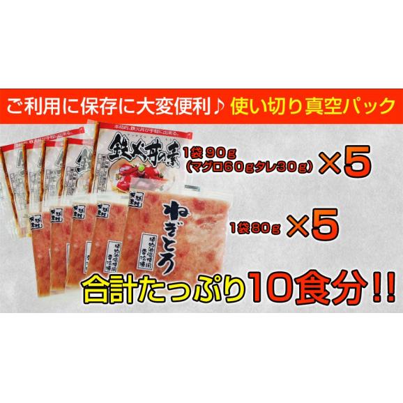 『まぐろ丼　10食セット』 (鉄火丼×5袋、ネギトロ×5袋)　※冷凍05