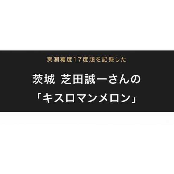 芝田誠一さんの『キスロマンメロン』茨城県産 産地箱 約5kg（3～5玉）秀～優 ※常温　送料無料02