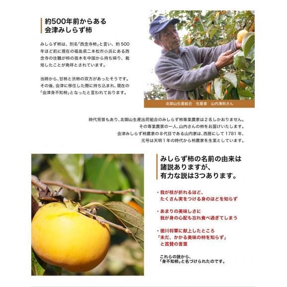 献上柿の郷・北御山生産組合　山内さんの『みしらず柿』福島県産 3L以上 約2.5kg（8～10玉）※常温　送料無料03