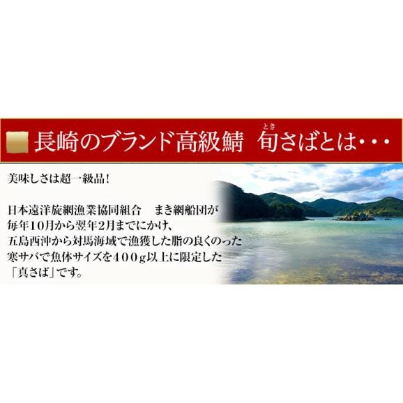 【賞味期限間近】長崎県産　旬サバ（ときさば）　塩さば　1袋2枚入り　約220g×3P　※冷凍　送料無料03