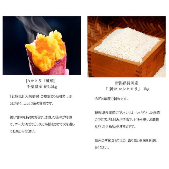 『新米入り、柿に巨峰とさつまいもセット』柿1.5kg・種無し巨峰1房約400g・紅娘約1.5kg・新米1kg 合計約4.4kg 簡易梱包 ※常温 送料無料03