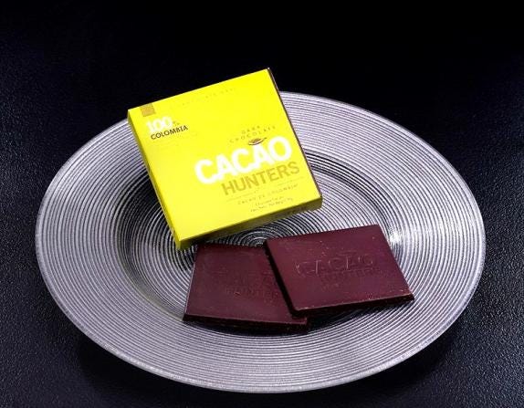 賞味期限間近】CACAO HUNTERS コロンビア 100％ 56g (28g×2) 3P ※冷蔵