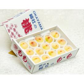 総社もも生産組合 岡山白桃（品種：幸茜、瀬戸内白桃など） 岡山県産 秀 4kg（12～16玉）産地箱 風袋込 ※冷蔵 送料無料