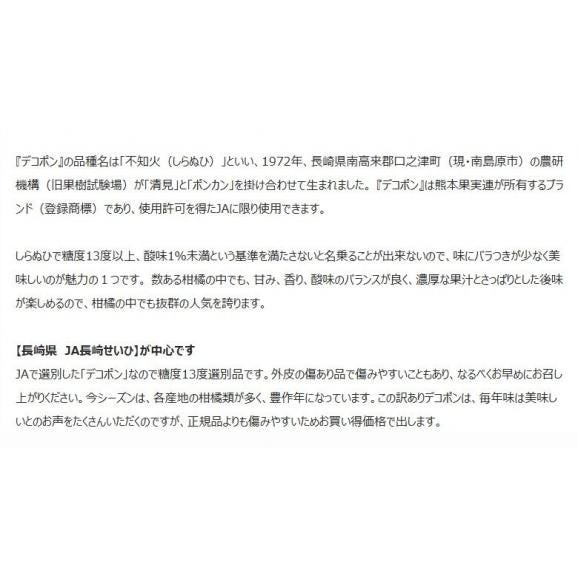 訳あり品 デコポン＆せとか セット （デコポン約3kg、せとか約2kg）外皮の傷あり品 計約5kg 簡易箱 ※冷蔵 送料無料06