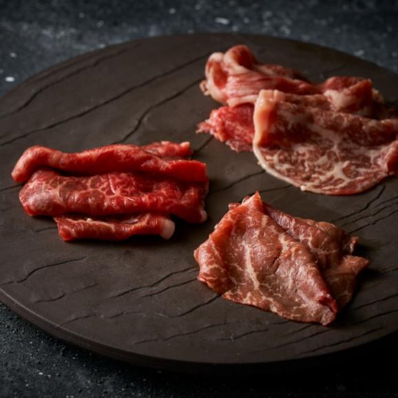 【全国送料無料】国産ブランド牛「やまゆり牛」ランプ&イチボ&肩ロース すき焼き用スライス_800g04