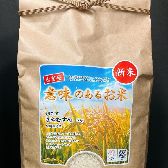 令和7年新米「意味のあるお米」きぬむすめ 5kg 特別栽培米 (島根県出雲市産) バイオ炭散布【全国送料無料】02