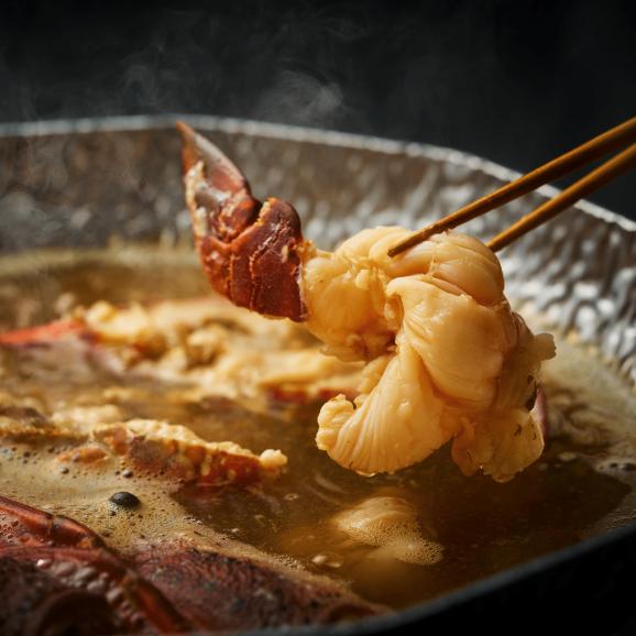 【全国送料無料・ポイント3倍】“旨み尽くし”三重県産 伊勢海老 大満足1.2kg（6尾）しゃぶしゃぶ鍋セット【4~6人前】03