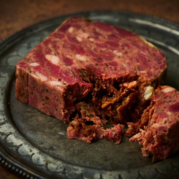 【送料無料】“野生の晩餐” 猪・鹿のテリーヌ2種200g/木更津ぼたんSteak haché300g/天然猪ロース スライス（プレーン）200g_岡田修謹製【6人前_ギフトBOX仕様】03