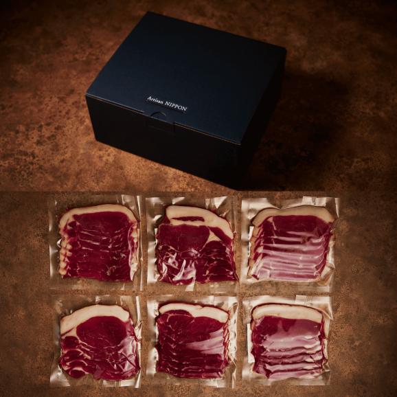 【社販!全国送料無料・ポイント3倍】岡田修謹製 純国産 やわらか天然猪ロース スライス6人前 (プレーン×6パック)【ギフトBOX仕様】05