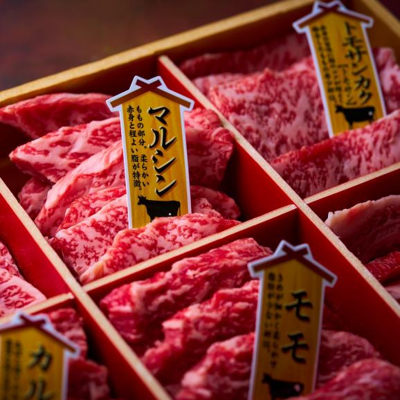 【全国送料無料】たっぷり1.2kg 宮崎県産レアブランド牛「霧峰牛」焼肉用6種お任せ盛り 600g&times;2点04