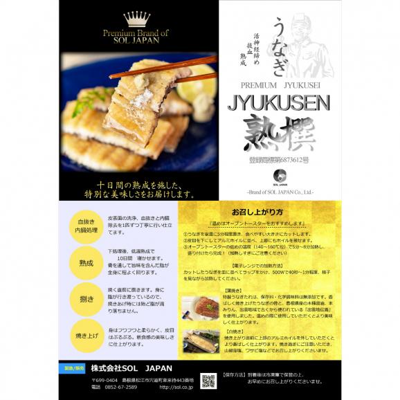 【全国均送料無料・ポイント2倍】“絶品の十日間氷温熟成"国産うなぎ「熟選Ⓡ」かば焼き&白焼き 合計2尾 約400g【美味しさそのままプロトン凍結】06